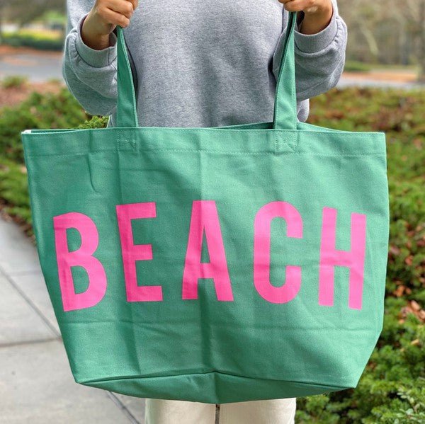 Well Made Beach Canvas Tote - JUST - JEN BOUTIQUE