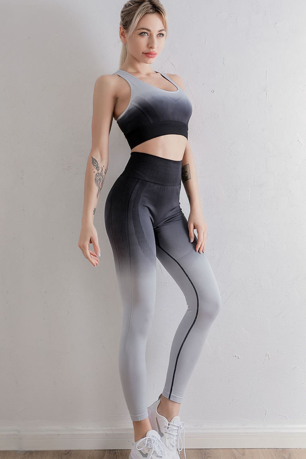 Gradient Sports Bra and Leggings Set - JUST - JEN BOUTIQUE