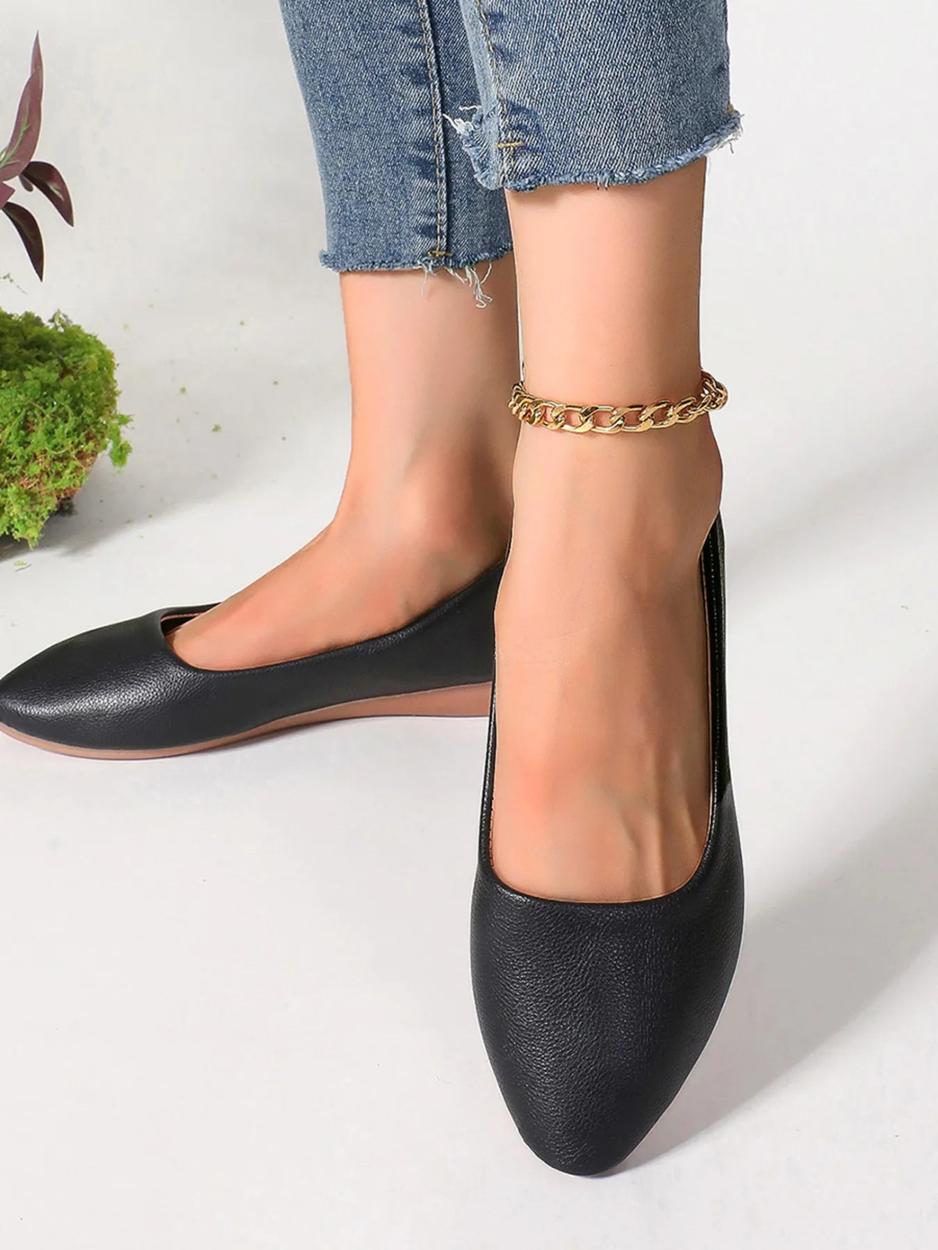 Point Toe Flat Slip - Ons - JUST - JEN BOUTIQUE