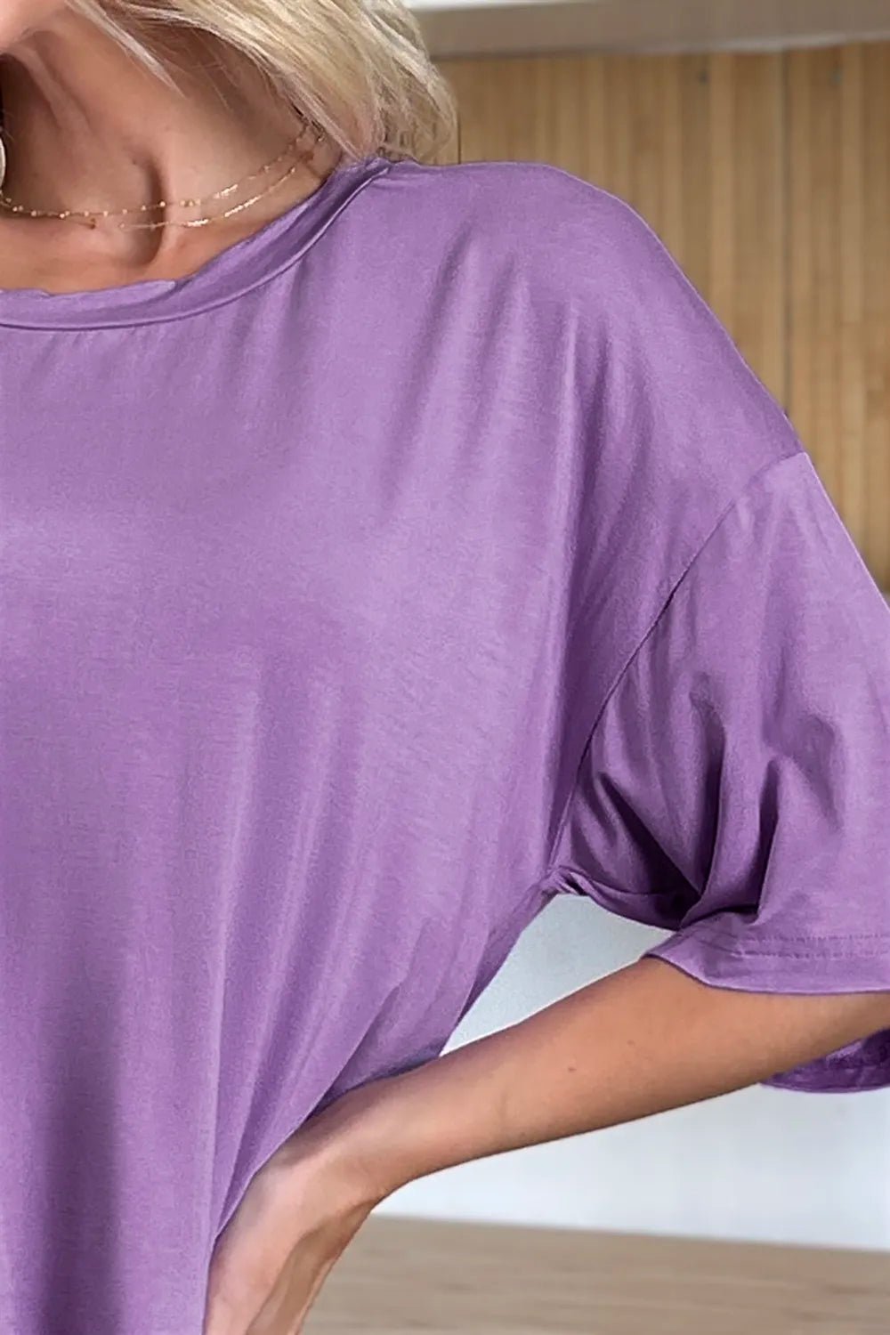 Basic Bae Bamboo Full Size Round Neck Drop Shoulder T-Shirt - JUST - JEN BOUTIQUE