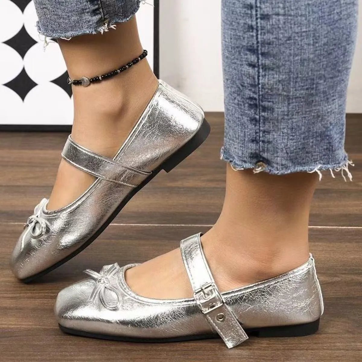 Bow Detail Mary Jane Loafers - JUST - JEN BOUTIQUE