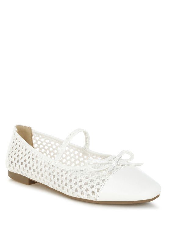 Omela Woven Bow Detail Ballerinas - JUST - JEN BOUTIQUE