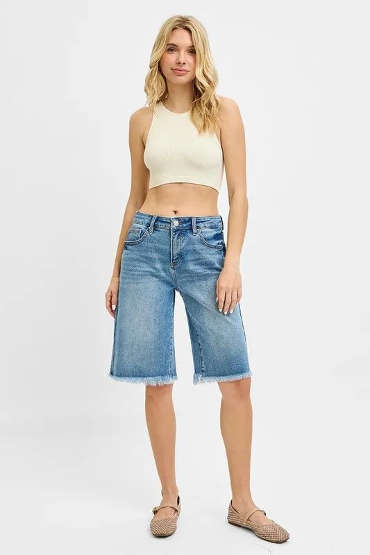 RISEN Tummy Control Mid Rise Fit Bermuda - JUST - JEN BOUTIQUE