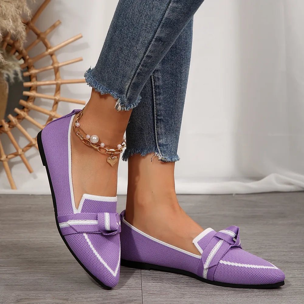 Point Toe Mesh Flat Slip - Ons - JUST - JEN BOUTIQUE
