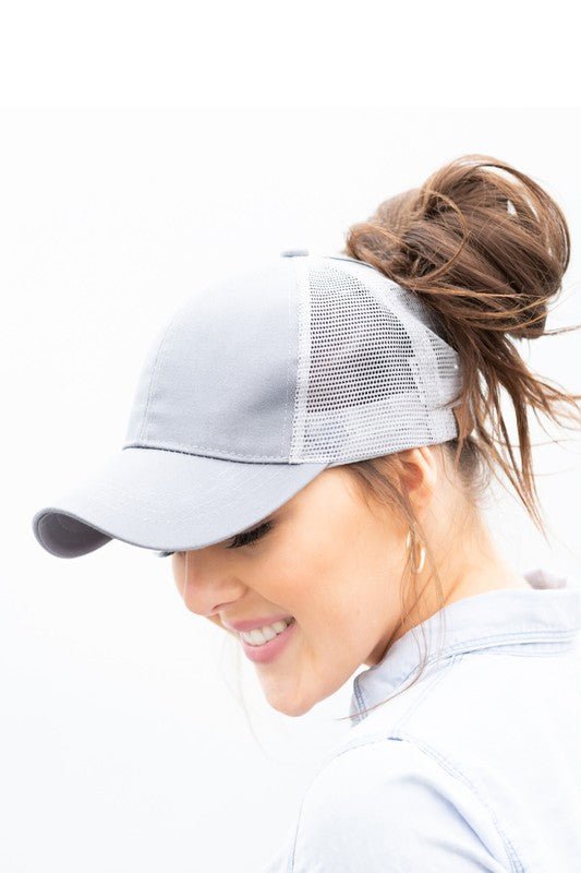 CC Messy Bun Hat Cap - JUST - JEN BOUTIQUE