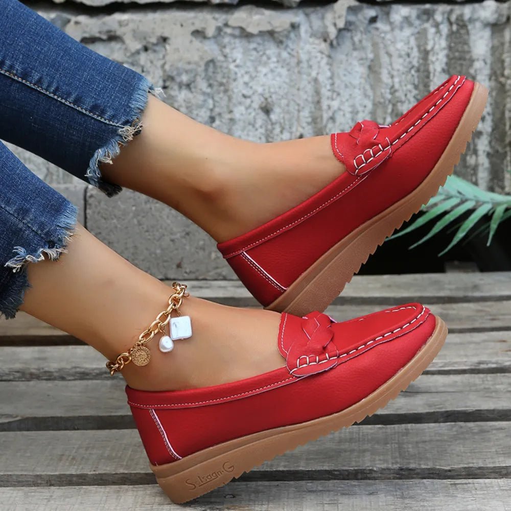 Weave Wedge Heeled Loafers - JUST - JEN BOUTIQUE