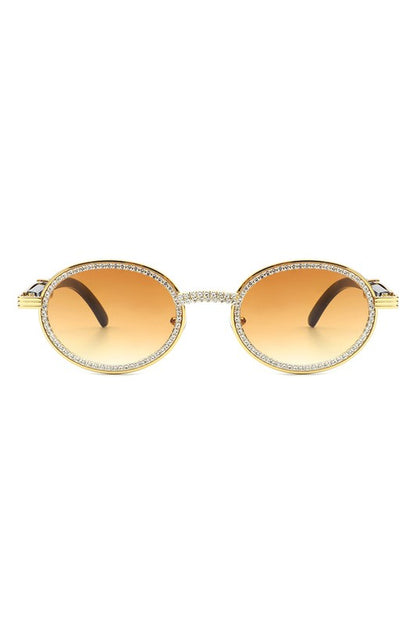 Round Circle Retro Glitter Fashion Sunglasses