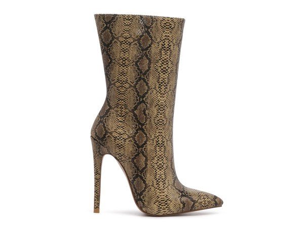 MICAH POINTED STILETTO HIGH ANKLE BOOTS - JUST - JEN BOUTIQUE