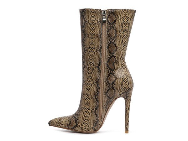 MICAH POINTED STILETTO HIGH ANKLE BOOTS - JUST - JEN BOUTIQUE
