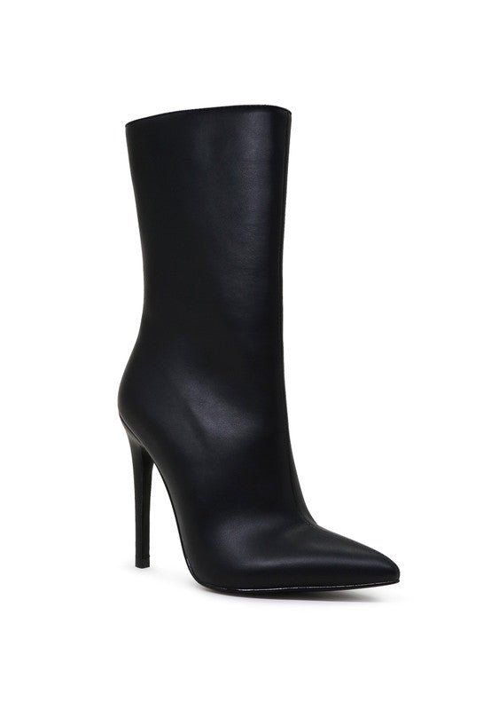 MICAH POINTED STILETTO HIGH ANKLE BOOTS - JUST - JEN BOUTIQUE