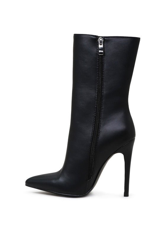 MICAH POINTED STILETTO HIGH ANKLE BOOTS - JUST - JEN BOUTIQUE