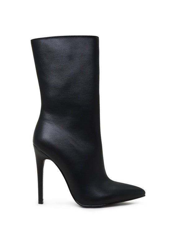 MICAH POINTED STILETTO HIGH ANKLE BOOTS - JUST - JEN BOUTIQUE