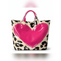Heart Leopard Print Stylish Tote Bag