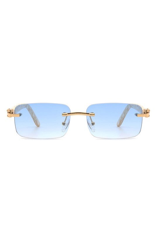 Rimless Rectangle Retro Tinted Fashion Sunglasses - JUST - JEN BOUTIQUE
