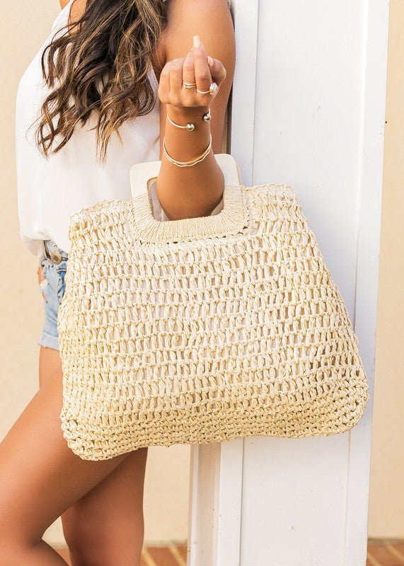 Oversized Straw Tote - JUST - JEN BOUTIQUE