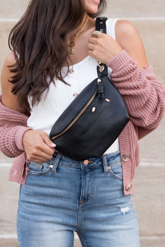 Luxe Convertible Sling Belt Bum Bag - JUST - JEN BOUTIQUE