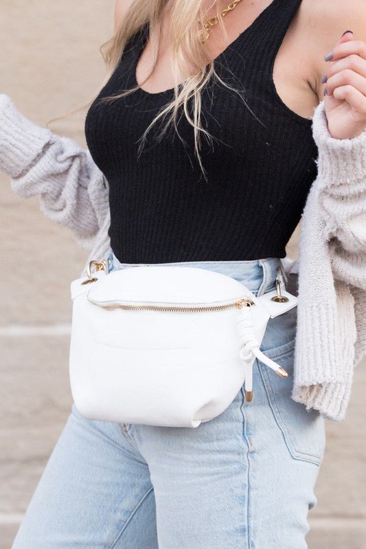 Luxe Convertible Sling Belt Bum Bag - JUST - JEN BOUTIQUE