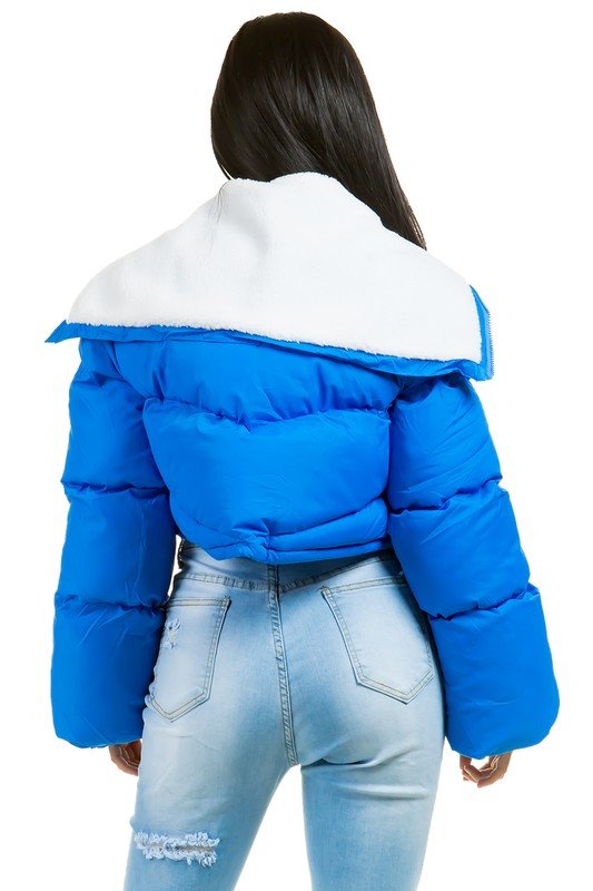 SEXY PUFFER FUZZY TRDDY JACKET - JUST - JEN BOUTIQUE