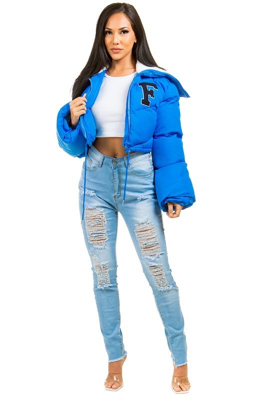 SEXY PUFFER FUZZY TRDDY JACKET - JUST - JEN BOUTIQUE