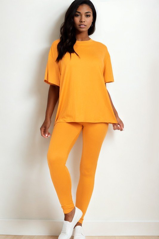 Oversized T-shirt & Leggings Set - JUST - JEN BOUTIQUE
