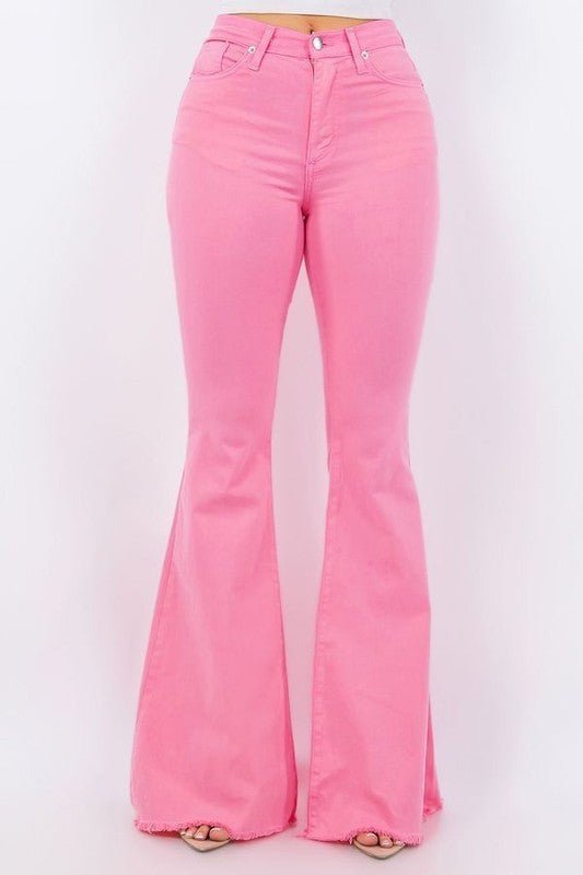 Bell Bottom Jean in Pink - Inseam 30\" - JUST - JEN BOUTIQUE
