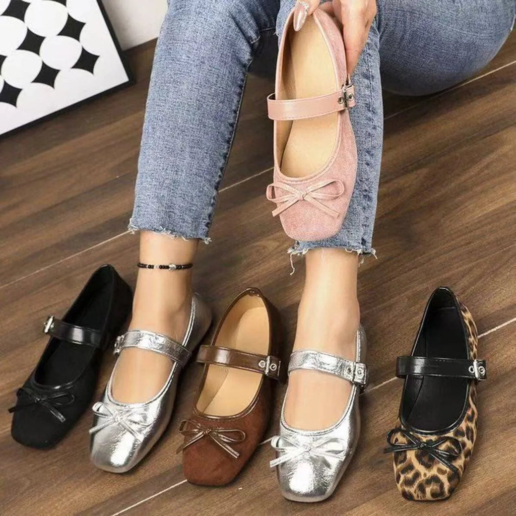 Bow Detail Mary Jane Loafers - JUST - JEN BOUTIQUE