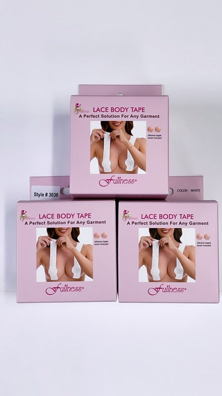 Body Tape lace with silicone nipple boobs tape