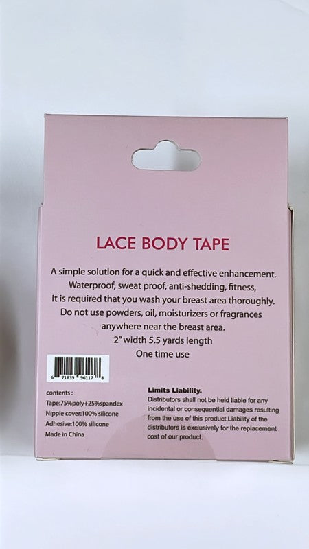 Body Tape lace with silicone nipple boobs tape