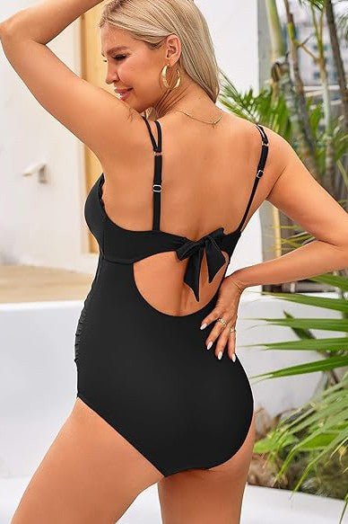 Ruch Scallop V Neck One Piece Maternity Swimsuit - JUST - JEN BOUTIQUE