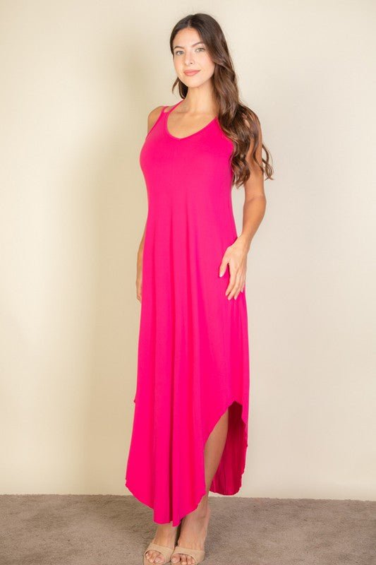 Solid Cami Double Strap Loose fit Dress - JUST - JEN BOUTIQUE