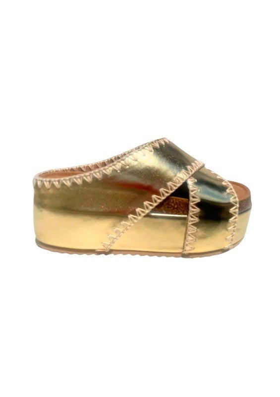 NINA DOUBLE BUCKLE BANDS COMFORTABLE WEDGES - JUST - JEN BOUTIQUE