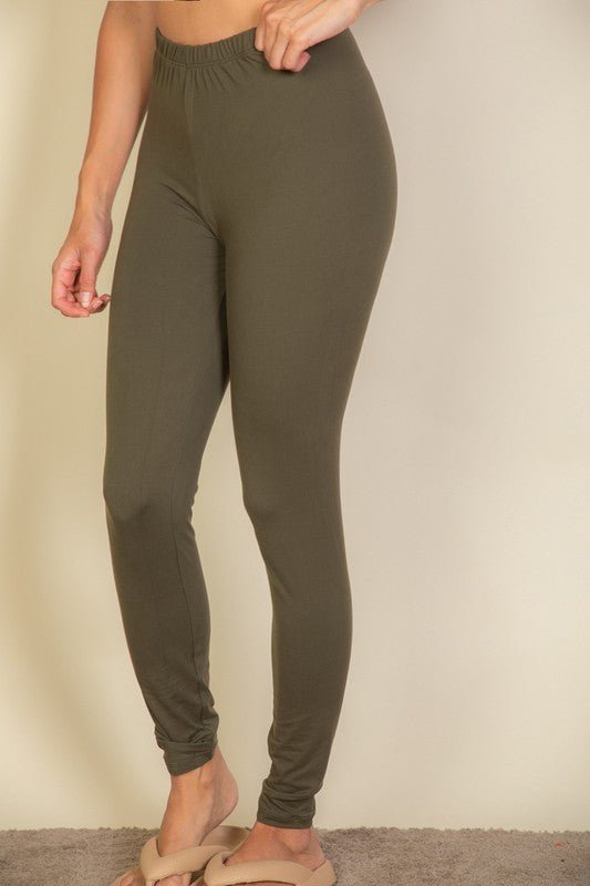 Basic Solid Leggings - JUST - JEN BOUTIQUE