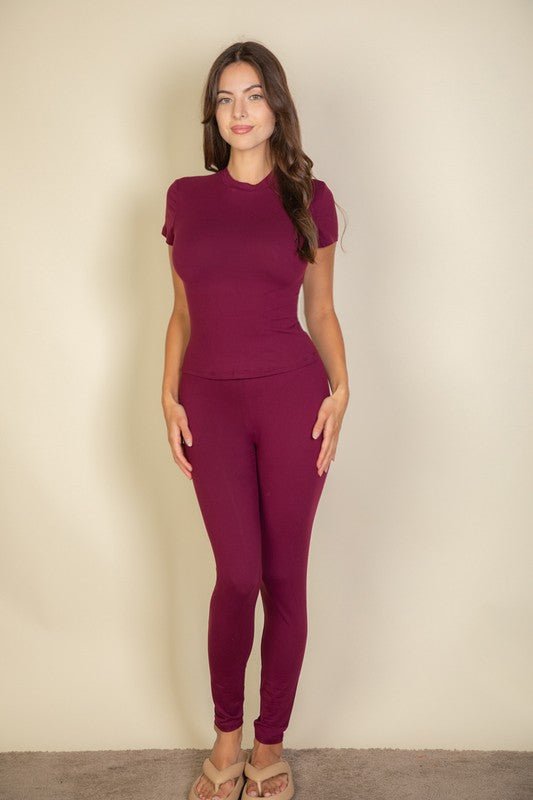 Short Sleeve Round Neck T Shirt - JUST - JEN BOUTIQUE