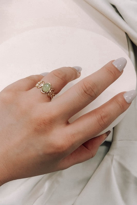 Seafoam Adjustable Ring