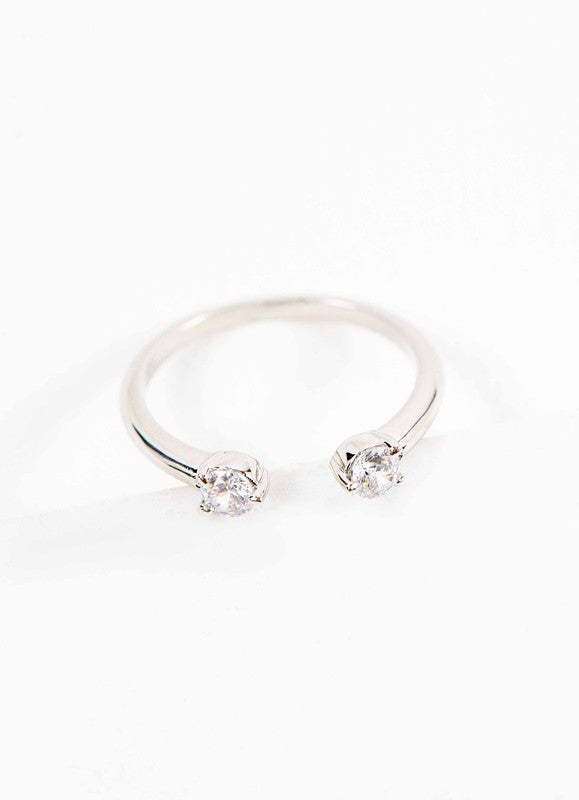 Twin Stone Adjustable Ring