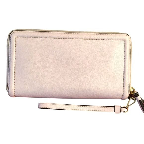 KATE SPADE NEW YORK Pale Pink Multi Pocket Wristlet Wallet