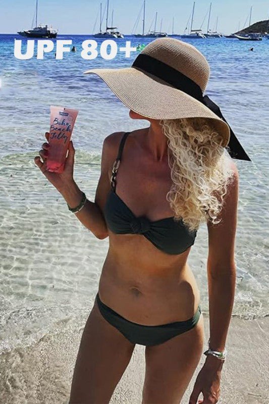 Sun Straw Hat Wide Brim UPF 80 Summer Hat - JUST - JEN BOUTIQUE
