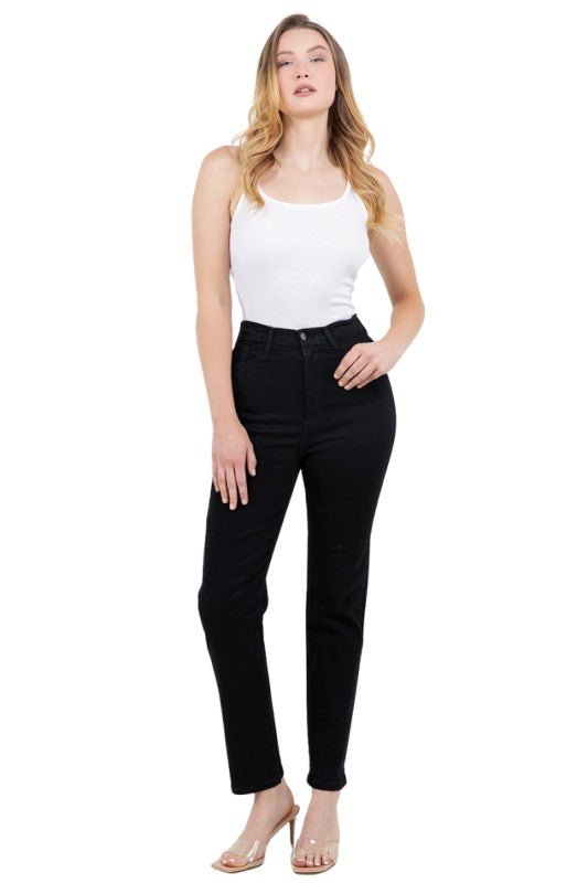 Kristen Mom Jean in Black Denim - JUST - JEN BOUTIQUE