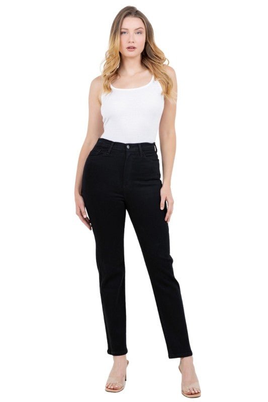 Kristen Mom Jean in Black Denim - JUST - JEN BOUTIQUE