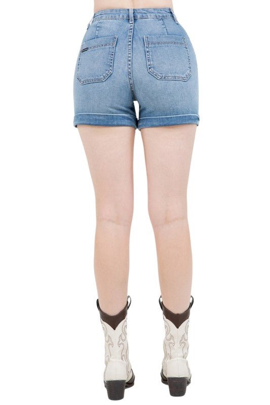 Willow Denim Short in Light wash - JUST - JEN BOUTIQUE