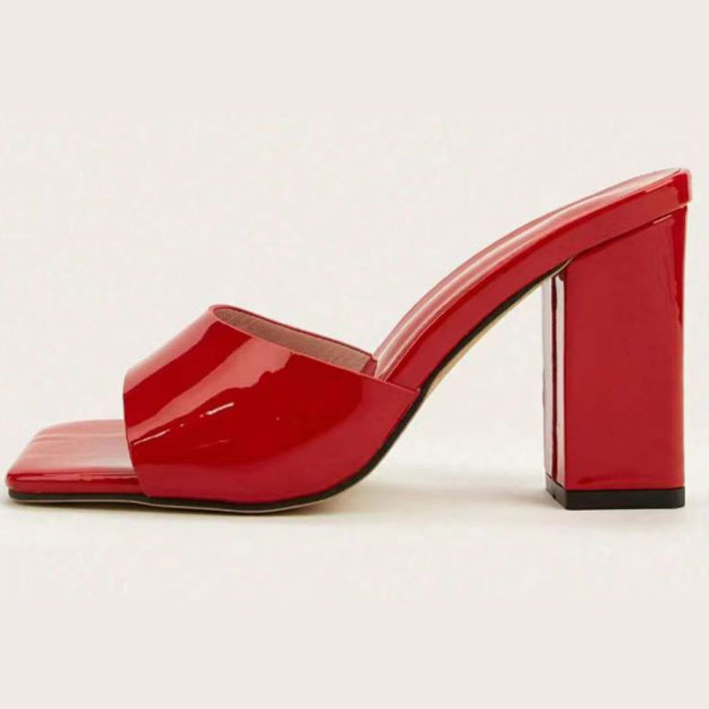 Square Toe Block Heels Sandals - JUST - JEN BOUTIQUE