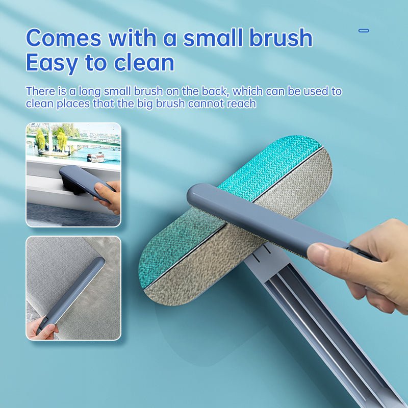 3 - in - 1 Pet Hair Remover Brush: Long - handle window & pet fur cleaning tool for cat/dog hair. - JUST - JEN BOUTIQUE