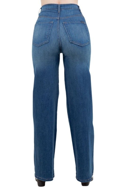 Wide Leg Jean with front studded detail - JUST - JEN BOUTIQUE