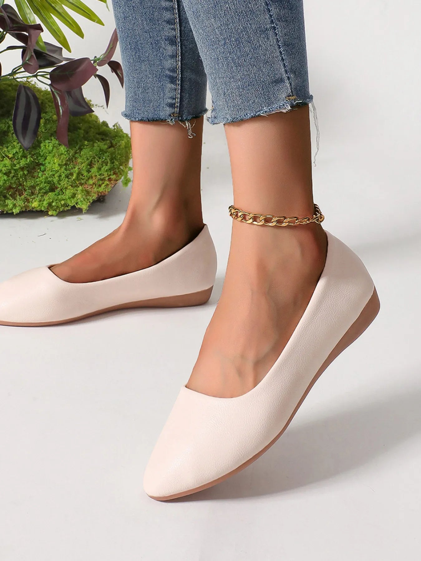 Point Toe Flat Slip - Ons - JUST - JEN BOUTIQUE