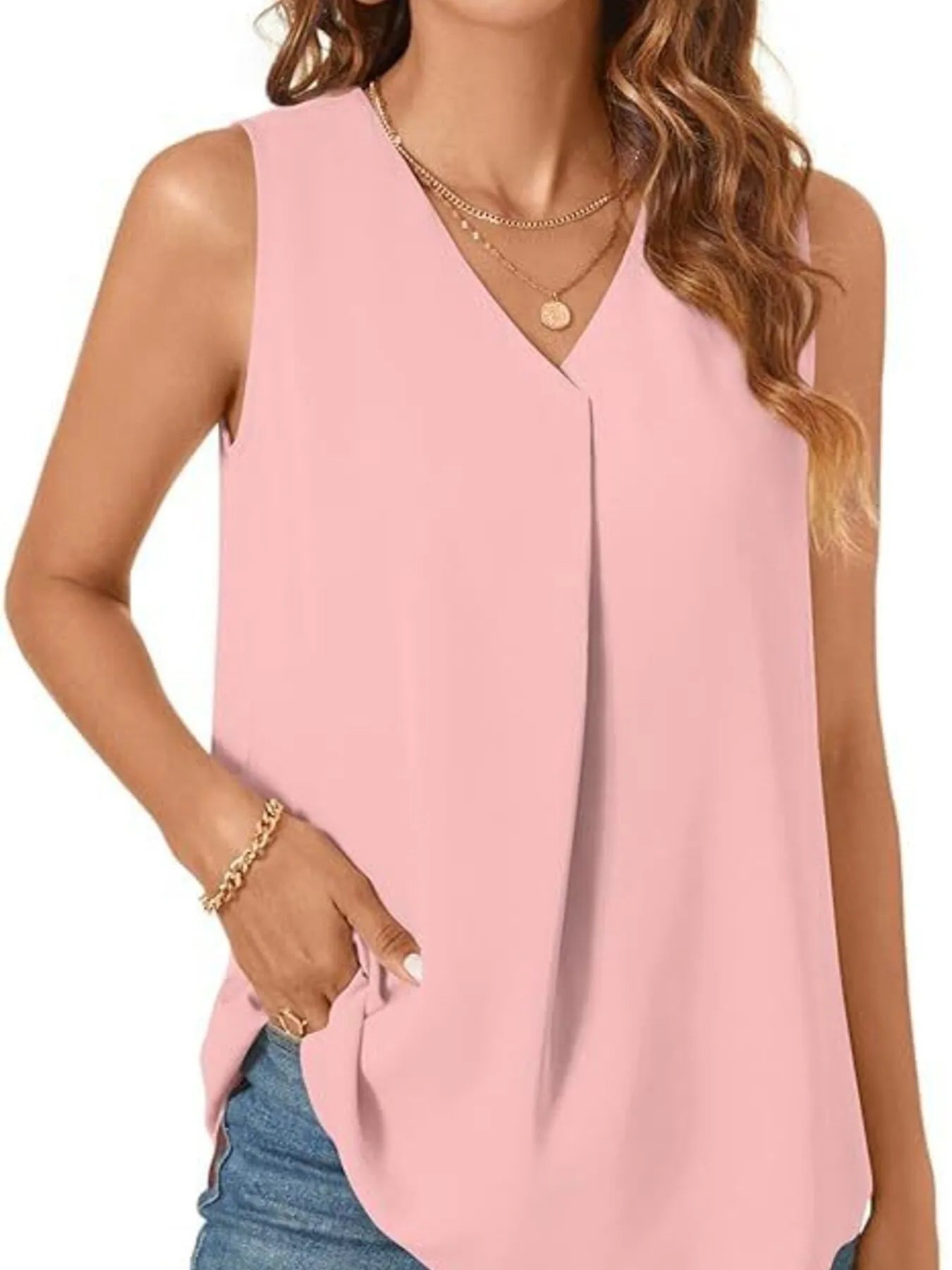 Full Size V - Neck Sleeveless Tank Top Plus Size - JUST - JEN BOUTIQUE