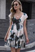 Ivy Lane Tie - Dye Ruffle Hem Dress - JUST - JEN BOUTIQUE