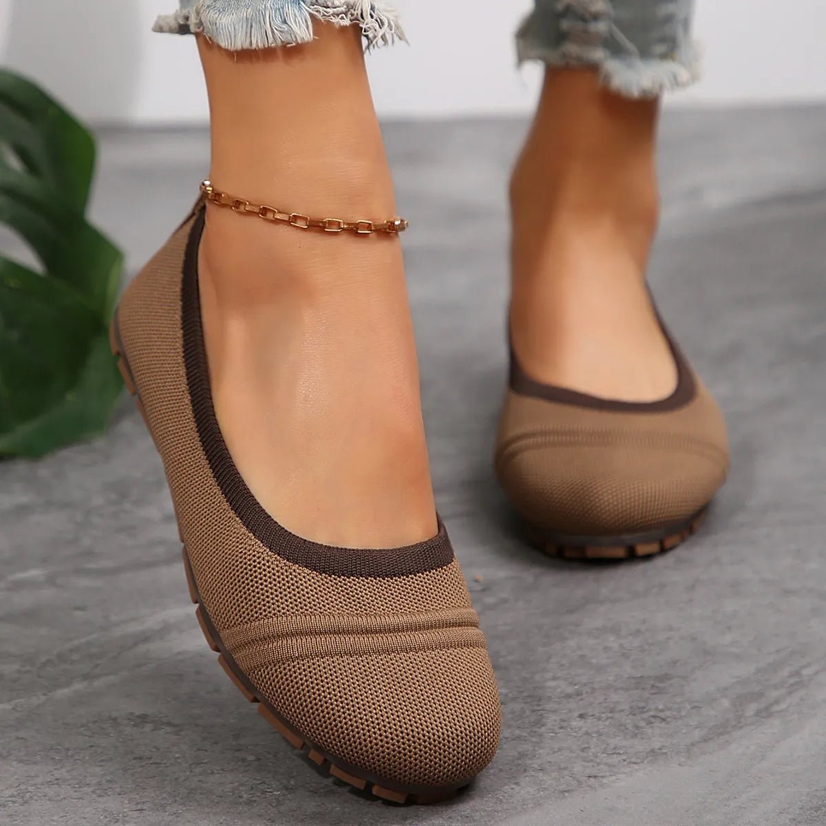 Mesh Round Toe Flat Slip - Ons - JUST - JEN BOUTIQUE