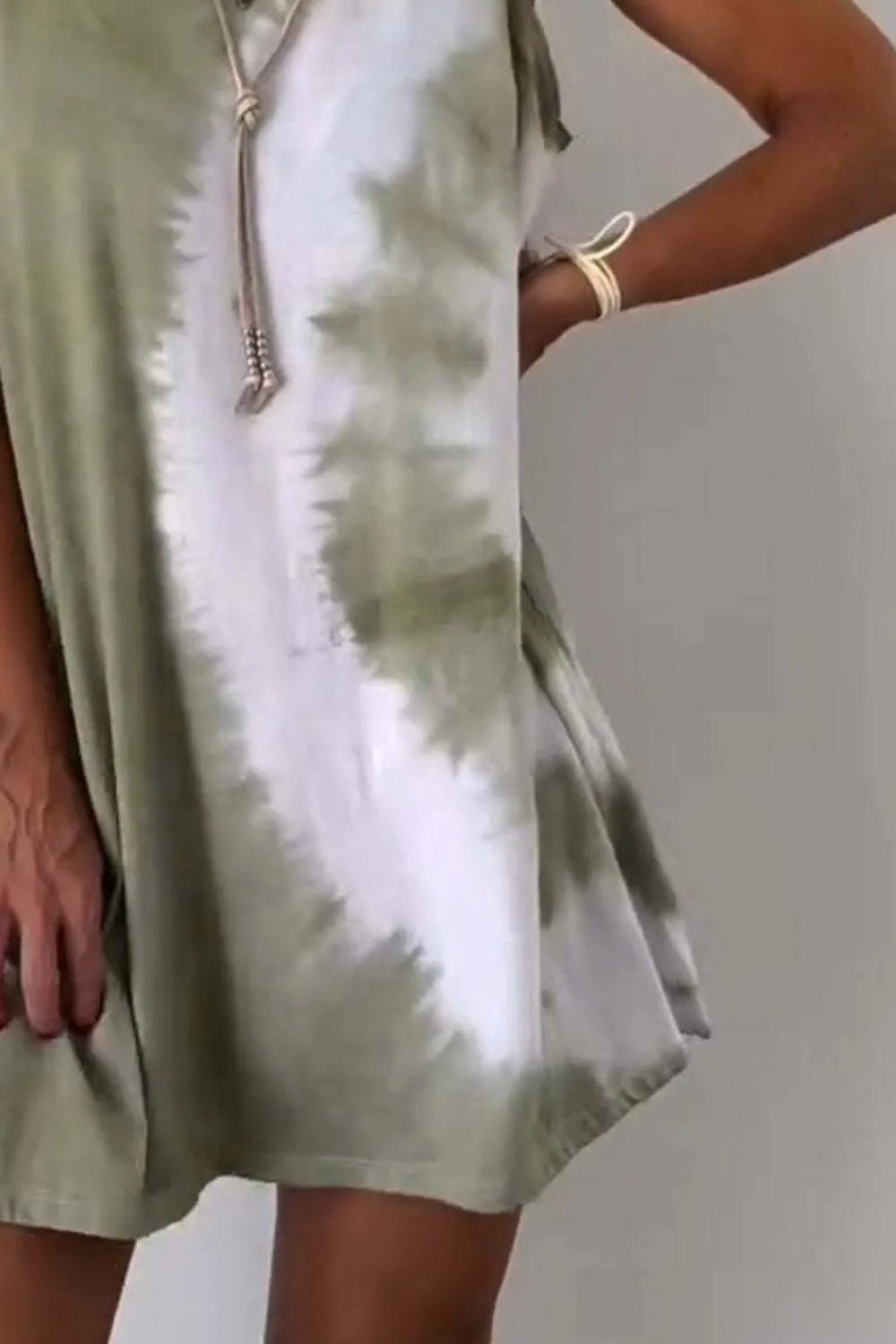 Full Size Tie - Dye Sleeveless Mini Tank Dress Plus Size - JUST - JEN BOUTIQUE