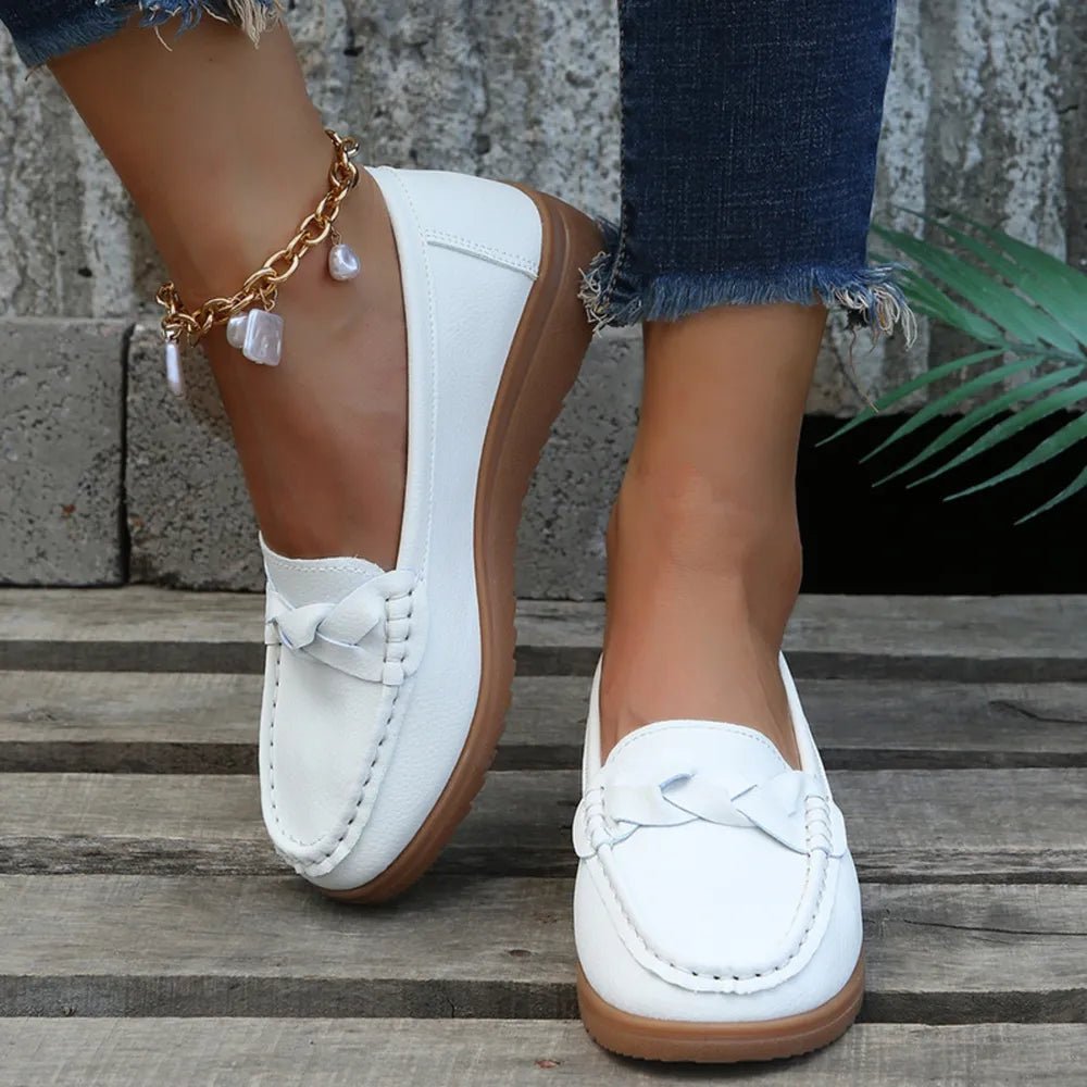 Weave Wedge Heeled Loafers - JUST - JEN BOUTIQUE