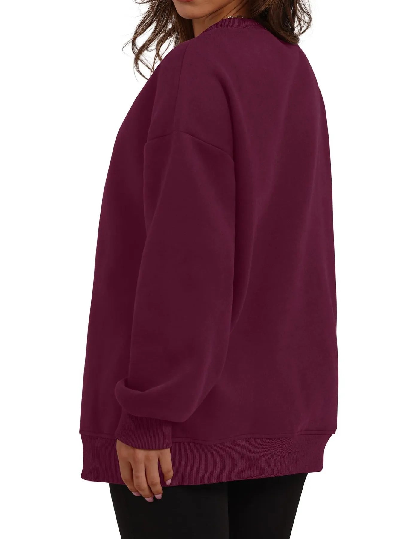 Oversized Long Sleeve Crewneck Sweatshirt - JUST - JEN BOUTIQUE